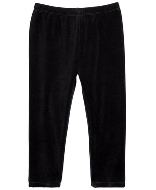Leggings de veludo para meninas First Impressions, pretas, tamanho 4T