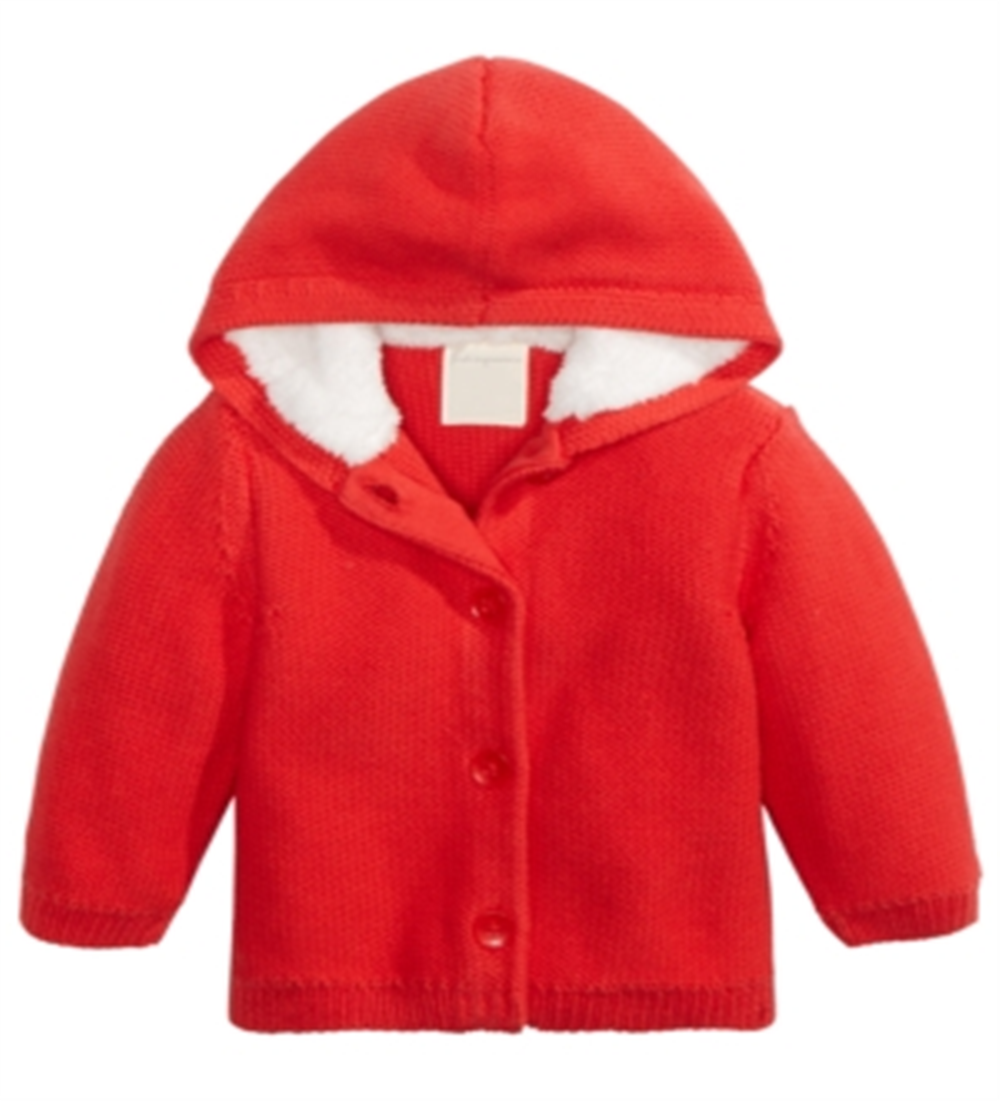 First Impressions Baby Boy &amp; Girl's Baby Boy's &amp; Girl's Faux Sherpa Forro Capuz Vermelho Tamanho 3-6M