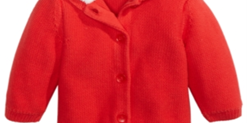 First Impressions Baby Boy &amp; Girl's Baby Boy's &amp; Girl's Faux Sherpa Forro Capuz Vermelho Tamanho 3-6M