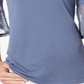 Top de renda com punho Love Scarlett feminino, azul, tamanho pequeno G