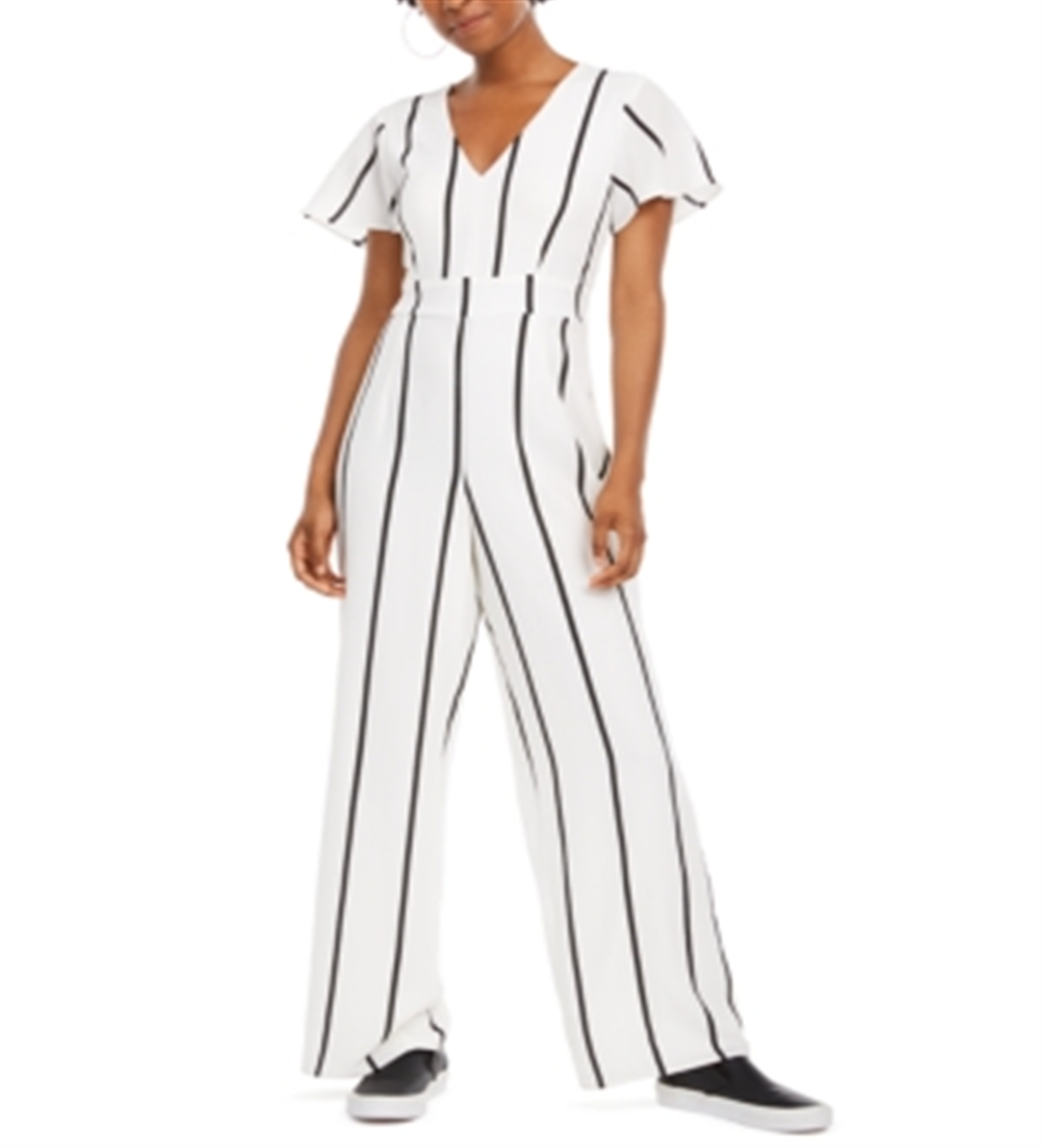 Macacão Crystal Doll Junior com decote em V, branco, tamanho 0