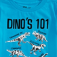 Camiseta infantil Epic Threads Little Boy's Dinos 101, azul, tamanho 7