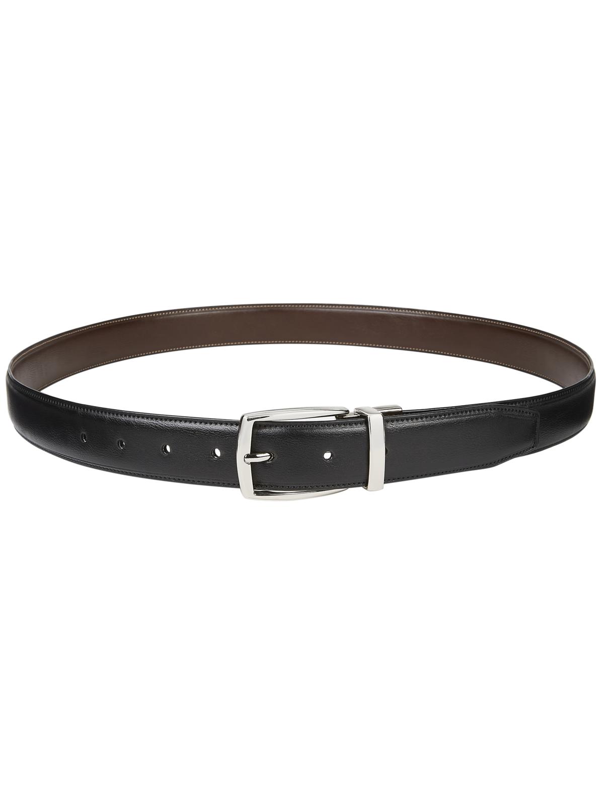 Cinto social reversível de couro sintético masculino Club Room, preto, tamanho pequeno