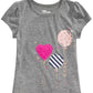 Camiseta infantil com balões da Epic Threads, cinza, tamanho 5