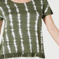 Blusa feminina estilo &amp; co com babados e tingimento tie-dye, verde, tamanho médio