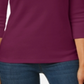 Karen Scott Top Henley de algodão feminino vermelho tamanho X-S