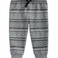 Calça jogger de algodão com estampa Fair Isle para meninos First Impressions, cinza, tamanho 3T