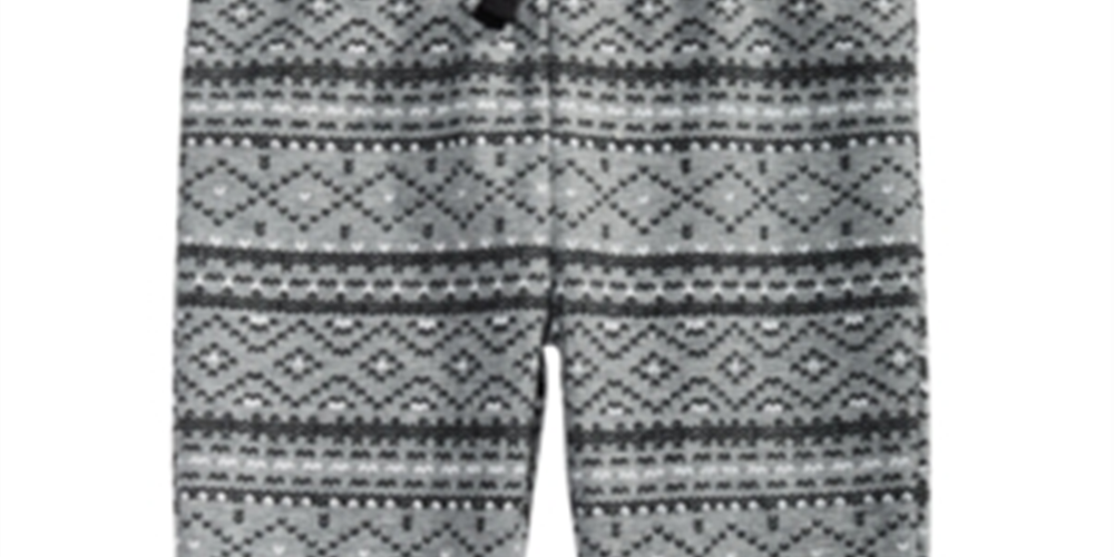 Calça jogger de algodão com estampa Fair Isle para meninos First Impressions, cinza, tamanho 3T