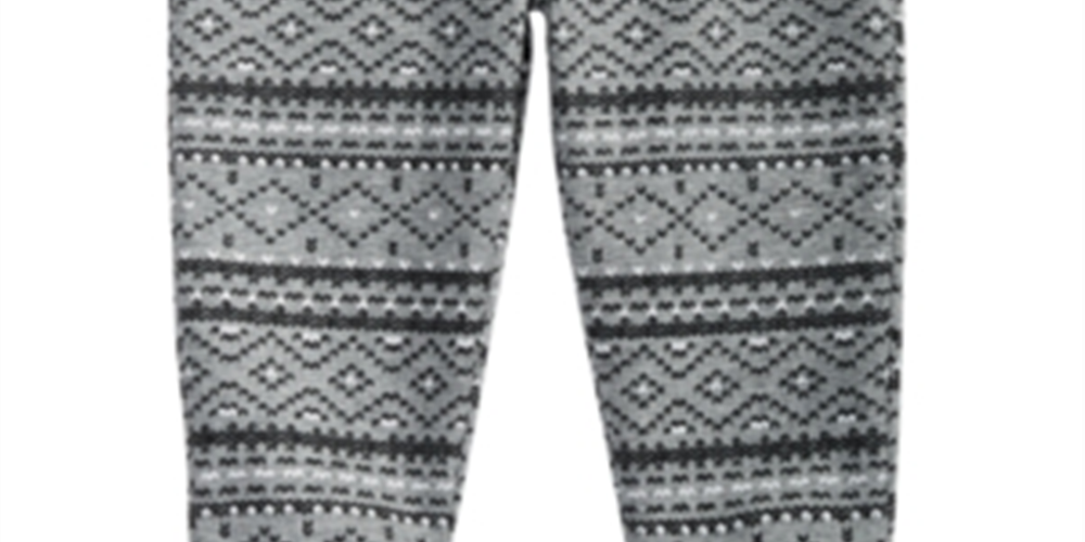 Calça jogger de algodão com estampa Fair Isle para meninos First Impressions, cinza, tamanho 3T