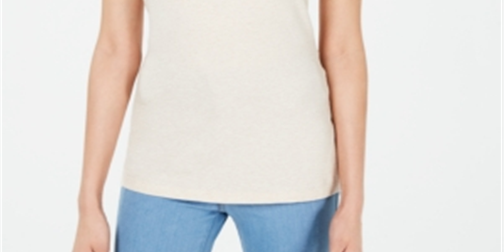 Camisa sem mangas feminina Maison Jules Cami Bege Tamanho P