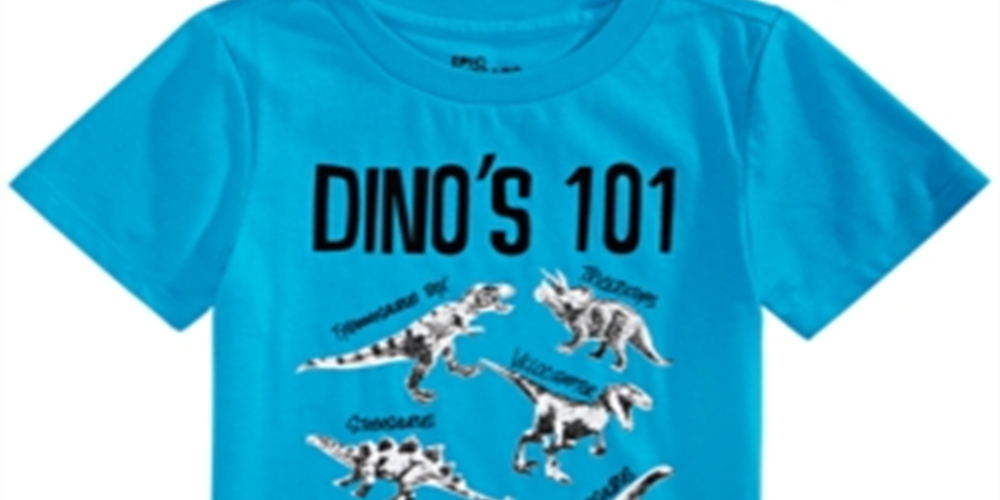 Camiseta infantil masculina Epic Threads Dinos 101 azul tamanho 3T