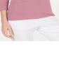 Blusa feminina Karen Scott de algodão com manga 3/4, rosa, tamanho pequeno