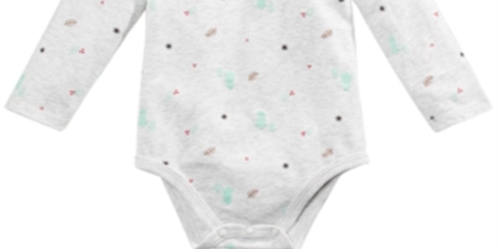 Body estampado de árvore para bebê menino First Impressions, cinza, tamanho recém-nascido