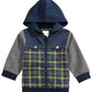 Jaqueta com capuz e patchwork First Impressions para meninos, vários tamanhos, azul, 12MOS