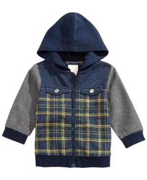 Jaqueta com capuz e patchwork First Impressions para meninos, vários tamanhos, azul, 12MOS