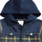 Jaqueta com capuz e patchwork First Impressions para meninos, vários tamanhos, azul, 12MOS