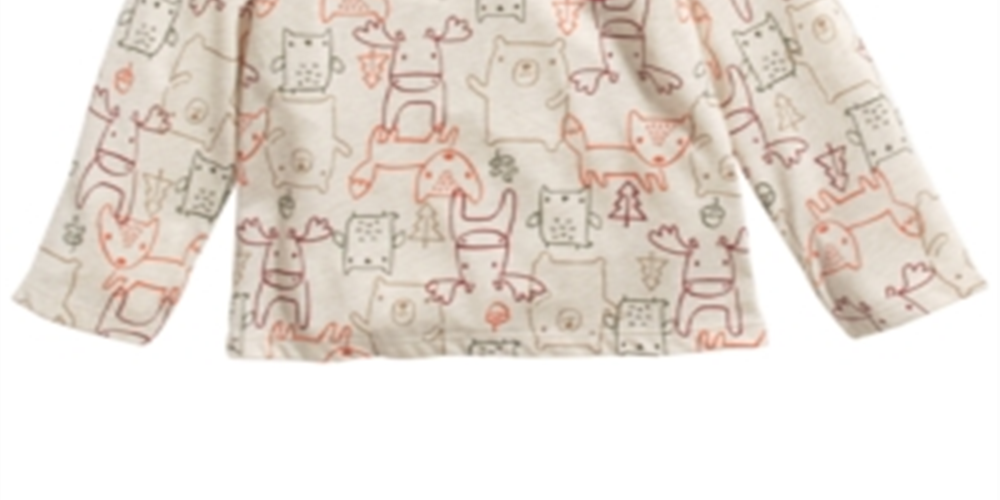 Camiseta infantil First Impressions com estampa de animais da floresta para meninos, tamanho 2T, marrom