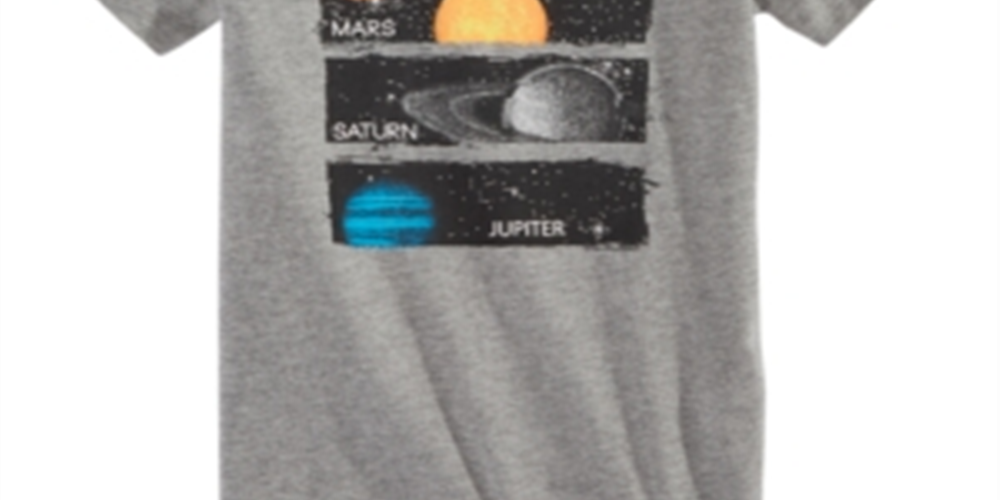 Camiseta infantil Epic Threads Planet para meninos, cinza, tamanho 3T