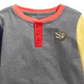 Camiseta infantil com estampa de dinossauro e blocos de cores da Epic Threads para meninos, tamanho 5, cinza
