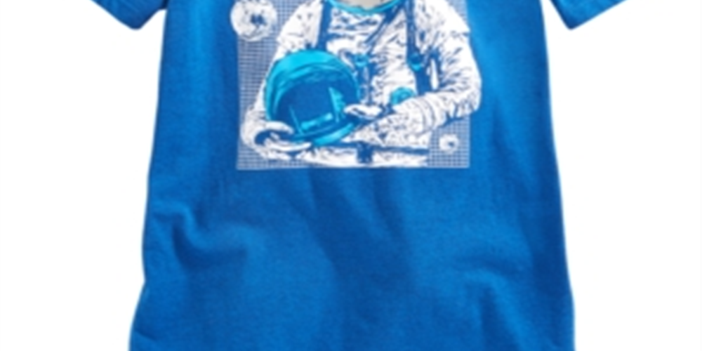 Camiseta infantil Epic Threads Space Dino para meninos, azul, tamanho 4T