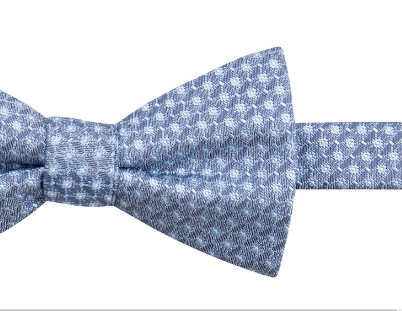 Gravata borboleta masculina Ryan Seacrest Neat Pre Tied, azul, tamanho único