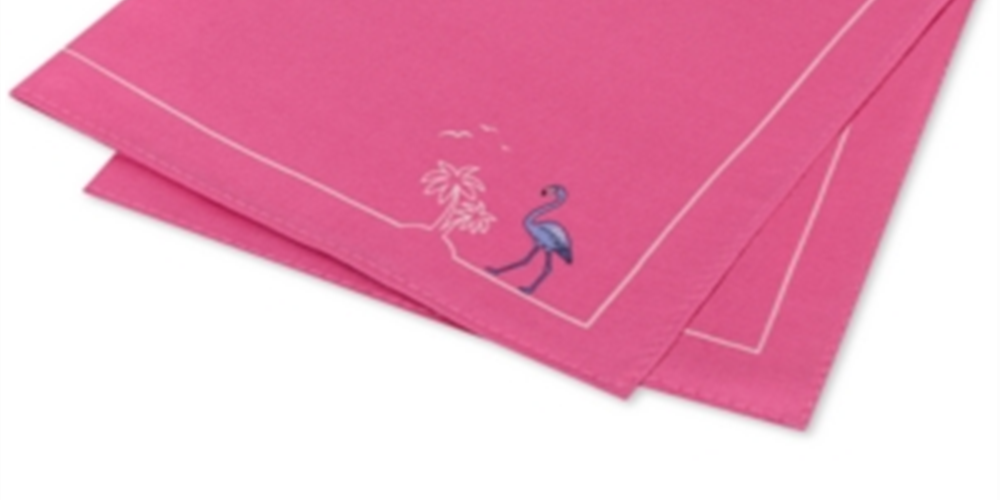 Lenço de bolso de seda Tommy Hilfiger Flamingo Pride masculino, rosa, tamanho regular