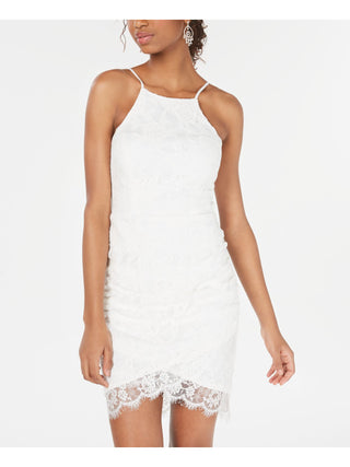 Speechless Girl's Sleeveless Lace Bodycon Dress White Size X-Large