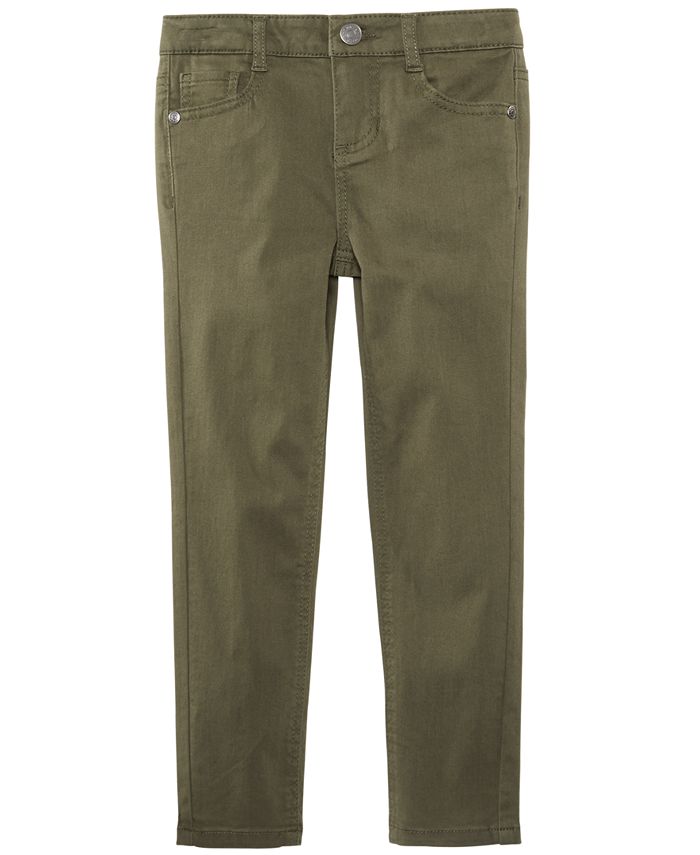 Calça jeans lisa infantil Epic Threads para meninas, verde, tamanho 2T