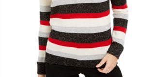 Suéter listrado feminino Charter Club preto, vários tamanhos, pequeno, XL