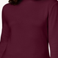 Karen Scott Blusa feminina de algodão com gola alta e manga comprida, vermelha, tamanho pequeno G