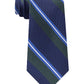 Gravata profissional de seda masculina Tommy Hilfiger, verde, tamanho regular