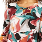 Top assimétrico com decote em V feminino JM Collection, preto, tamanho grande