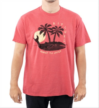 Camiseta masculina Rip Curl Monstro Graphic vermelha tamanho G