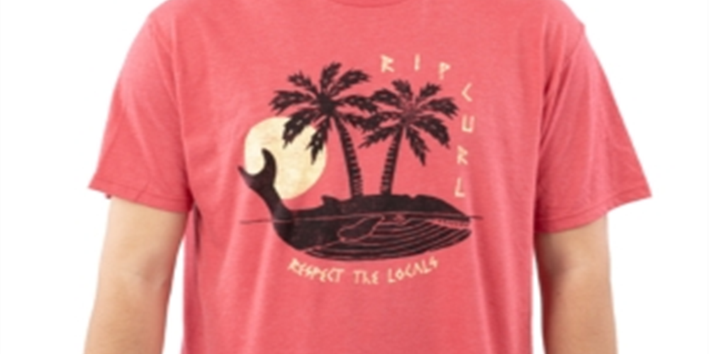 Camiseta masculina Rip Curl Monstro Graphic vermelha tamanho G