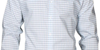 Camisa social masculina Calvin Klein com logo slim fit e gola elástica, azul, tamanho 17,5 x 34 x 35