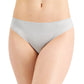 Calcinha fio dental Calvin Klein Invisibles Line feminina cinza tamanho X-S