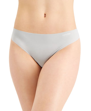 Calcinha fio dental Calvin Klein Invisibles Line feminina cinza tamanho X-S