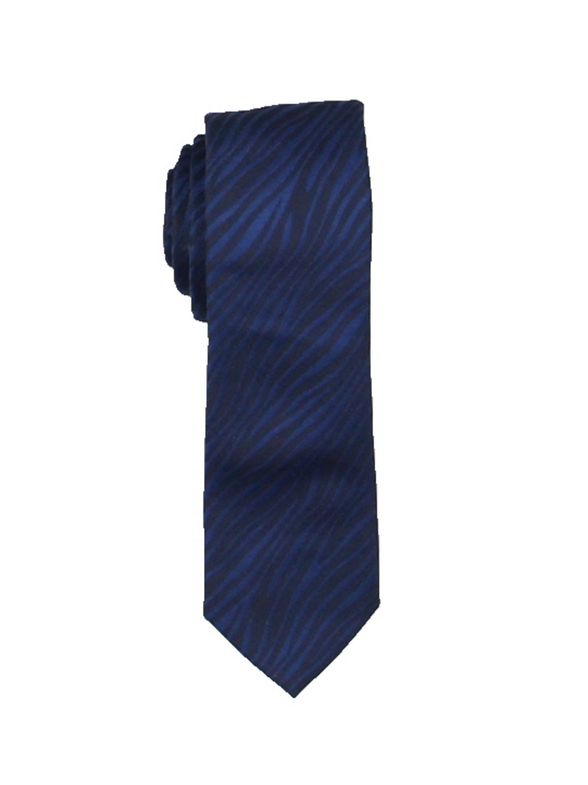Gravata profissional masculina Burchell Animal Print, azul, tamanho regular, da INC International Concepts