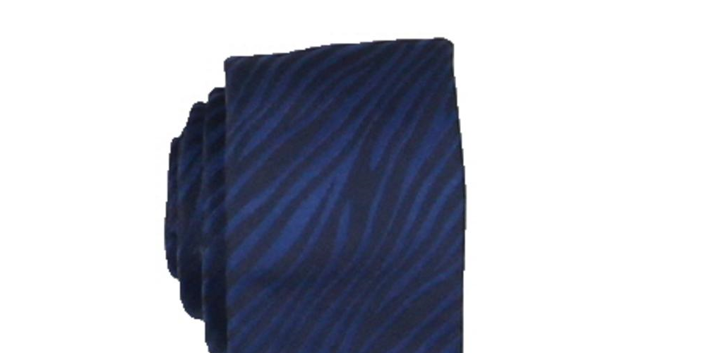 Gravata profissional masculina Burchell Animal Print, azul, tamanho regular, da INC International Concepts