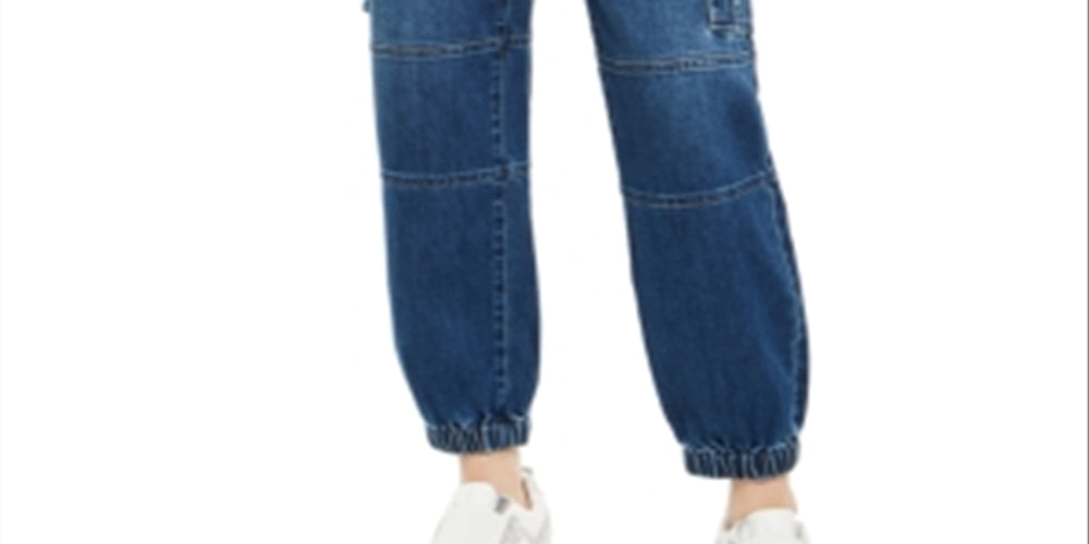 Calça jeans cargo feminina INC International Concepts, azul, tamanho 2