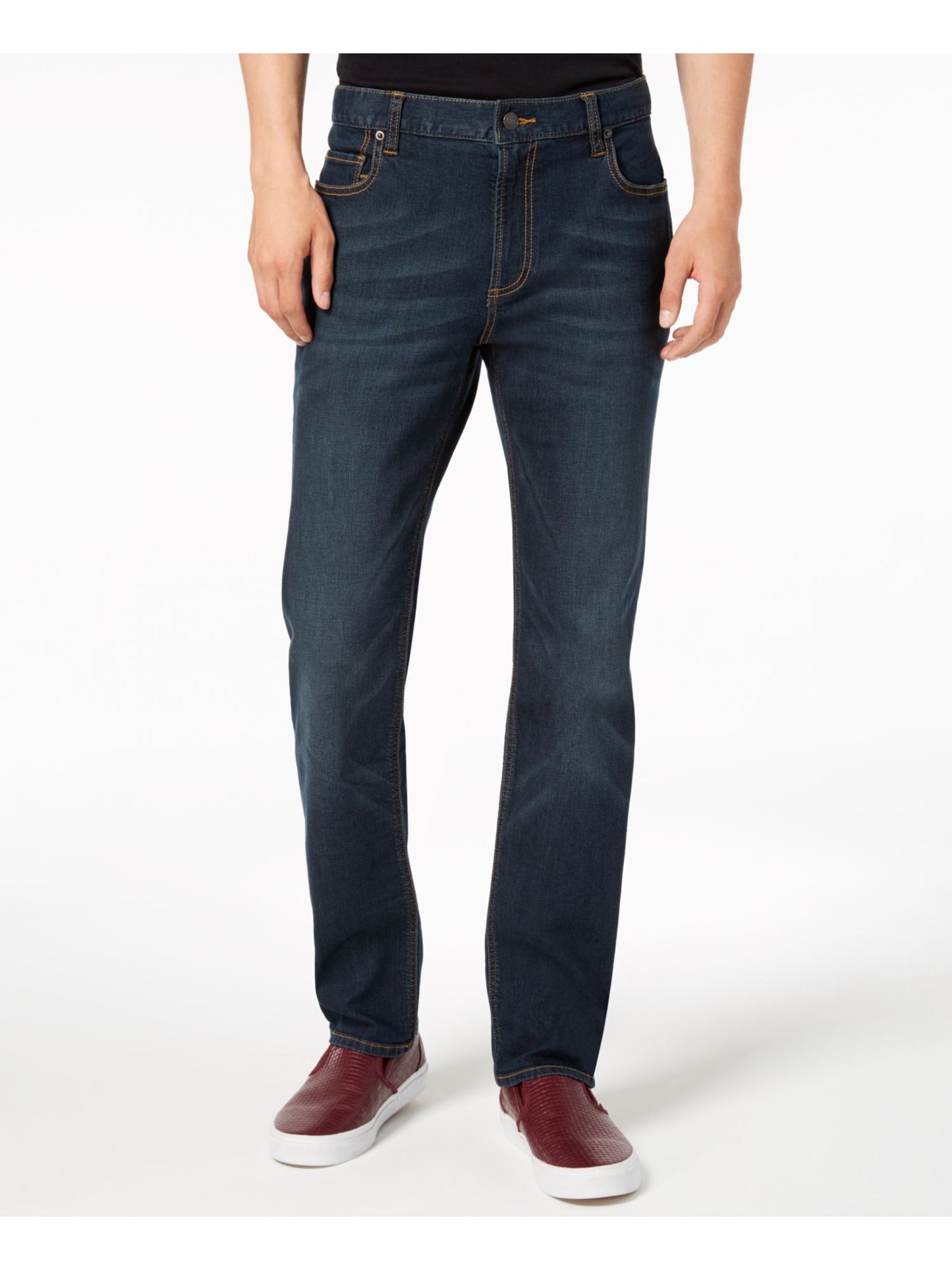 Calça jeans reta masculina American Rag azul tamanho 36x30