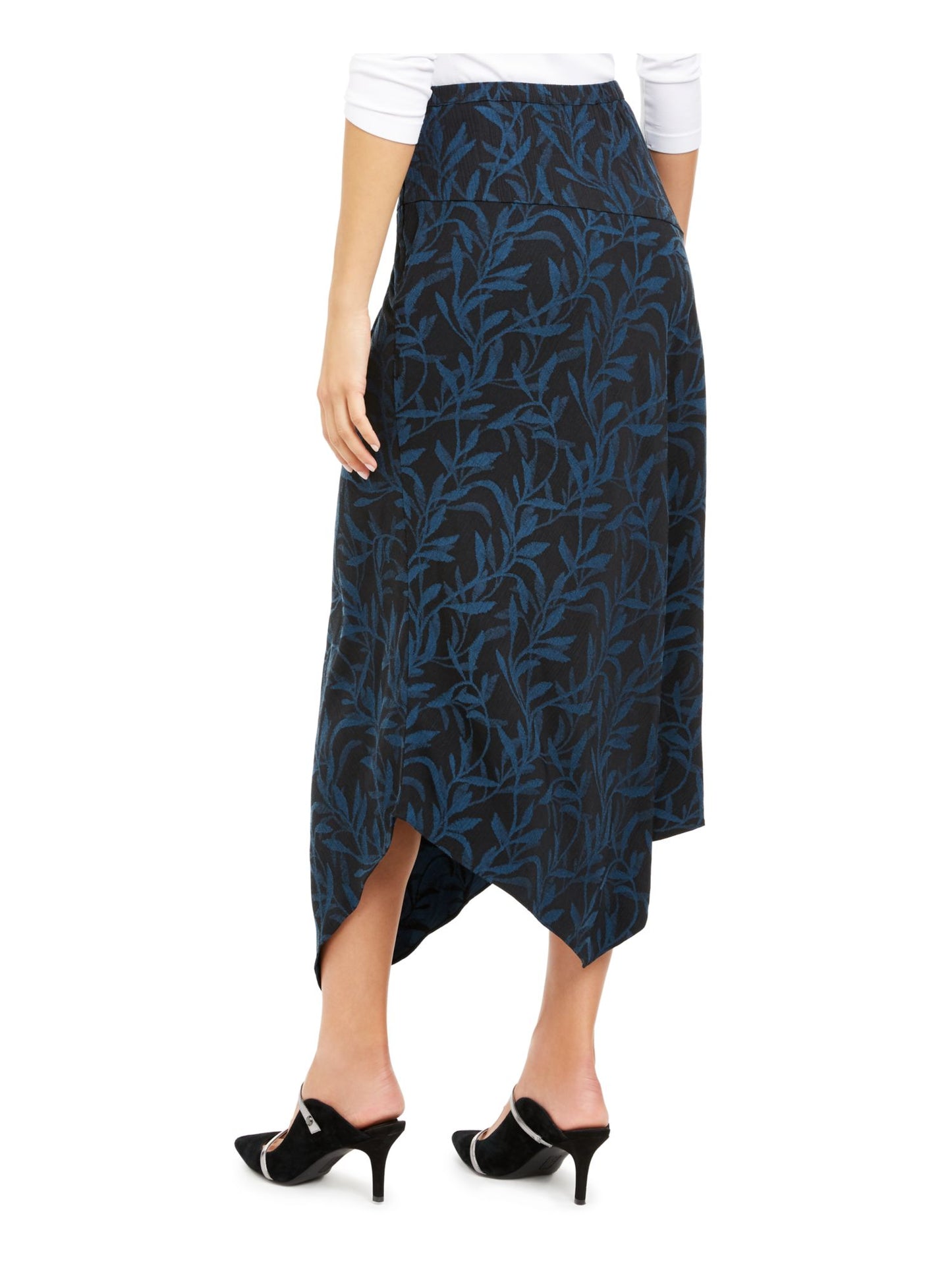 Saia midi estampada feminina Alfani azul tamanho 6