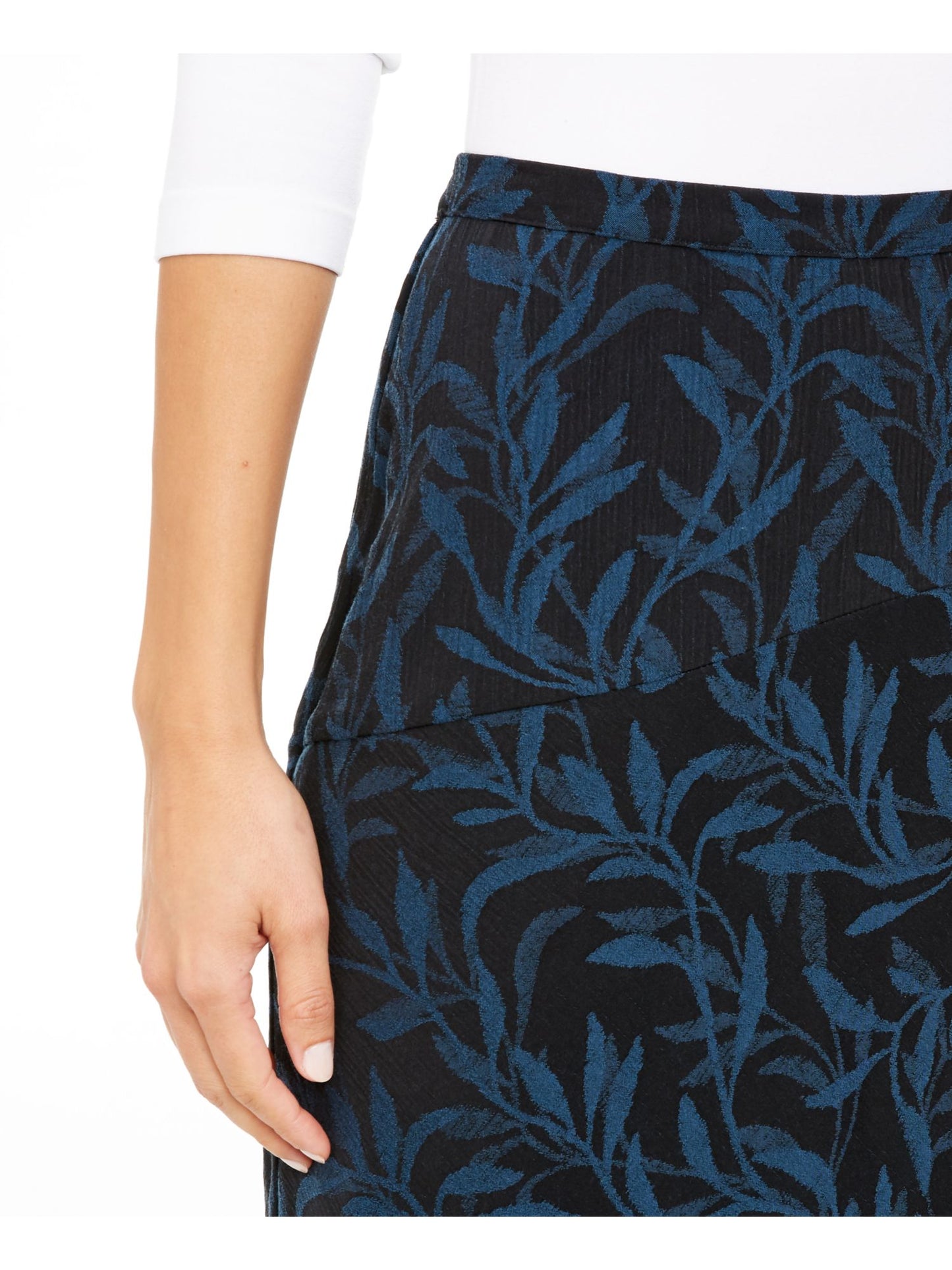 Saia midi estampada feminina Alfani azul tamanho 6