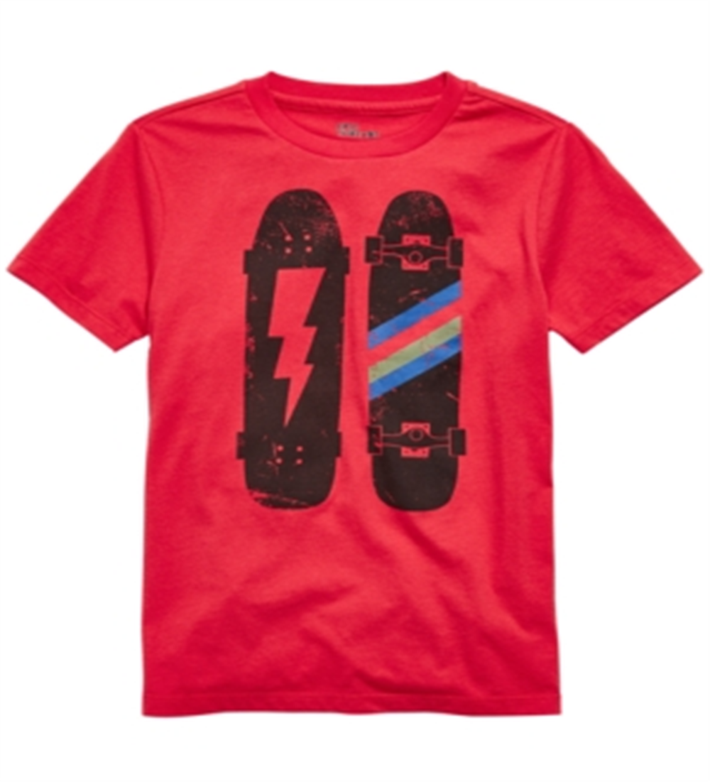 Camiseta Epic Threads Big Boy's Skateboard Bolt Vermelha Tamanho P