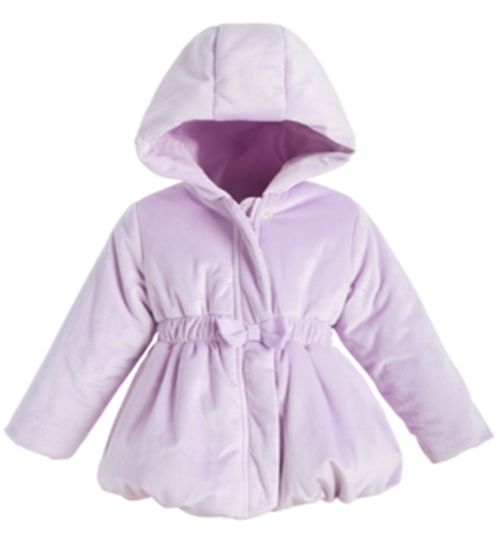 First Impressions Casaco de veludo bolha para bebê menina roxo tamanho 0-3 meses