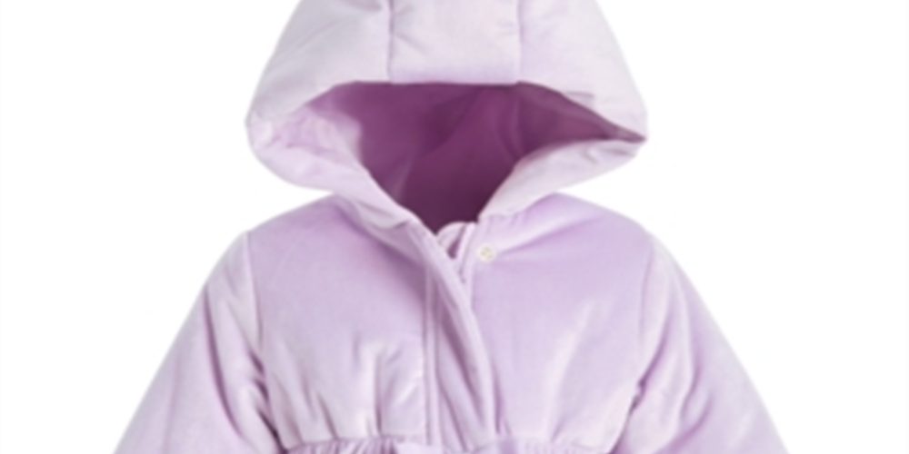 First Impressions Casaco de veludo bolha para bebê menina roxo tamanho 0-3 meses