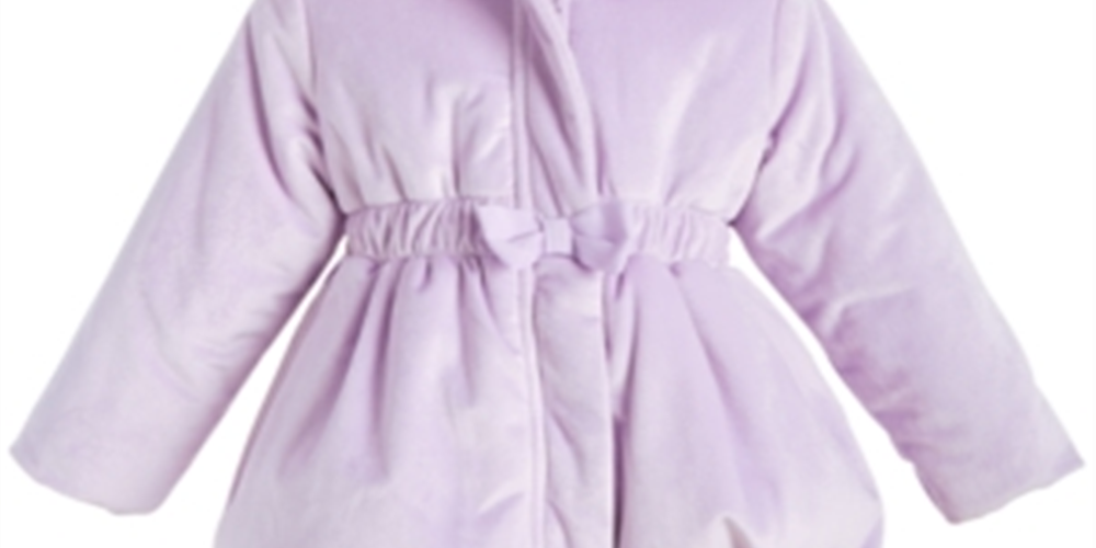 First Impressions Casaco de veludo bolha para bebê menina roxo tamanho 0-3 meses