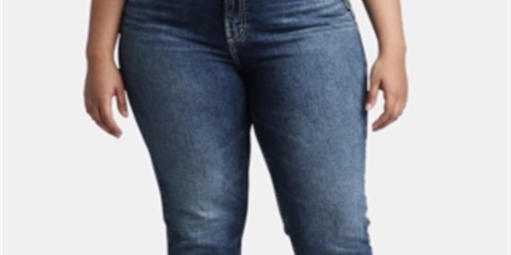 Calça jeans skinny feminina Silver Jeans Co, lavagem índigo escuro médio, tamanho 18x29