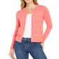 Cardigan texturizado feminino Charter Club rosa tamanho grande