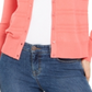 Cardigan texturizado feminino Charter Club rosa tamanho grande